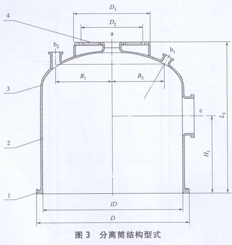 搪玻璃薄膜蒸發(fā)器分離筒結(jié)構(gòu)型式圖